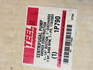 Centrifugal pumps 1P790, 1 HP, 3450 RPM, 115/230V/1P. 1" DISC, 1-1/4" SUCT - Picture 1 of 3