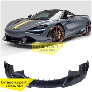 Forged Carbon Fiber Front Bumper Lip For McLaren 720S 17-22 VS Style - Picture 1 of 7