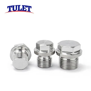 Stainless Steel Flanged Hexagon Blanking Plugs with Metric & BSP Threads - Picture 1 of 36