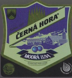 1c CZECH REPUBLIC BEER LABEL CERNA HORA MODRA LUNA OCHUCENE PIVO LEZAK - Picture 1 of 1