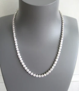 New Exquisite 925 Sterling Silver and Zircon Necklace 18" Long New, Never worn - Picture 1 of 15