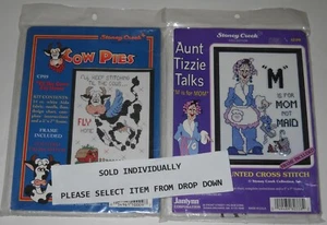 Stoney Creek Counted Cross Stitch Kit Cow Pies Aunt Tizzie Talks "Your Choice" - Picture 1 of 5