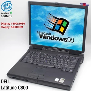 Dell Latitude C800 Notebook Laptop Windows 98 Parallel Port Pentium 3 1400x1050 - Picture 1 of 9
