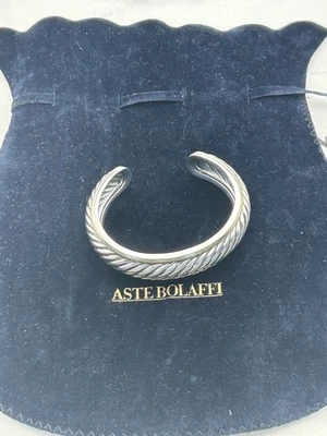 Brazalete David Yurman de plata de ley y 18 quilates - Excelente Estado Foto 1 de 4
