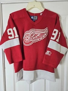 Maglia cucita vintage anni 90 starter Detroit Red Wings Sergei Fedorov giovane S/M - Foto 1 di 5