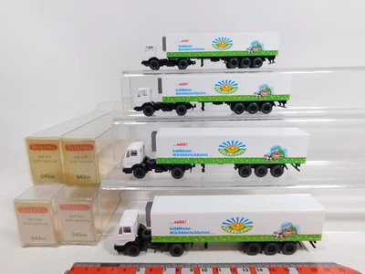 4X Wiking H0 1:87 543 29 Kühl-Sattelzug/SZ MB 1626 Goldblume Mint Box #CZ54-0,5 - Immagine 1 di 4