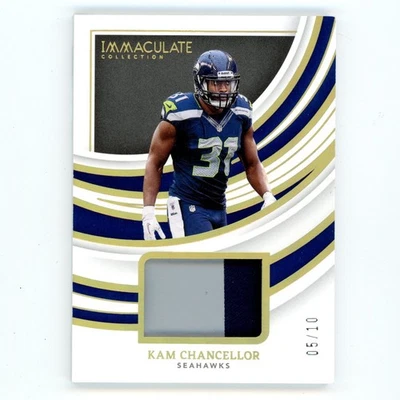 2022 Immaculate Collection Kam Chancellor REM-KCH Remarkabl Memorabilia Gold /10 - Image 1 of 2