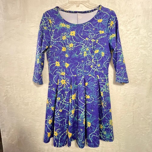 VETEMENTS Boutique Science abito donna fatto a mano stampa neurone taglia L