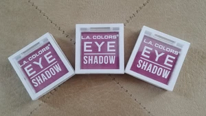 Lot 3 L.A. Colors Pink Mauve Light Purple Shade Matte Eyeshadow Makeup Travel - Picture 1 of 15