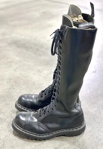 Vintage Gripfast Mens Size 8 Steel Toe High Leather Boots Made In England - Picture 1 of 8