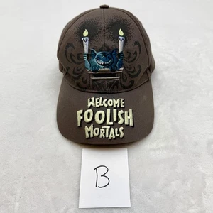 Disney Haunted Mansion Welcome Foolish Mortals Gargoyle Adj Youth Cap Gray (B) - Picture 1 of 12