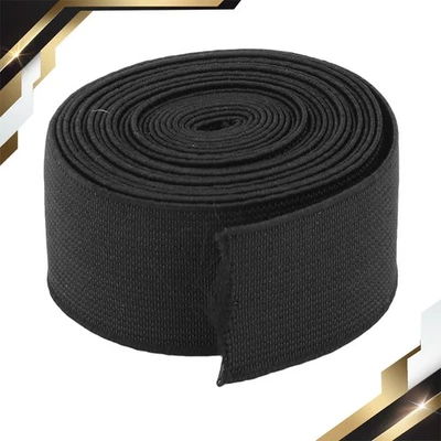 Correa elástica tejida elástica elástica elástica de poliéster sastre negra 2,73 yardas Foto 1 de 4