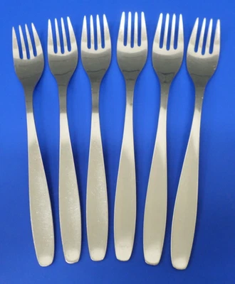 6 - WMF Cromargan ALPHA Satin Stainless GERMANY Flatware 7 1/8" SALAD FORKS - Image 1 of 4