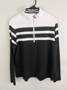 Ralph Lauren Pullover Women's Large Black 1/4 Zip Long Sleeve Stretch - Picture 1 of 7