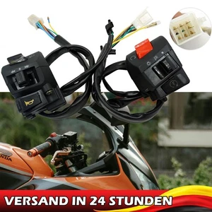 Motorrad Lenker 7/8'' 22mm Horn Blinker Licht Scheinwerfer Hupe Steuer Schalter - Bild 1 von 13