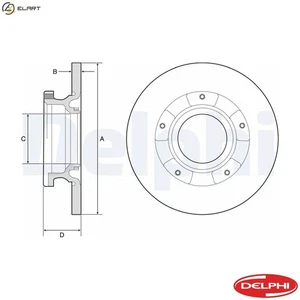 2x BRAKE DISC BG4784C FOR FORD TRANSIT/V363/Bus/Van/CUSTOM/V362 TOURNEO 2.2L - Picture 1 of 9
