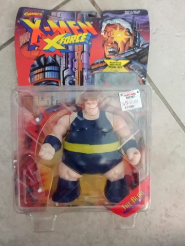 Marvel Comics X-Men X-Force The Blob Figure 1995 TOY BIZ w Trading Card Sealed Cover