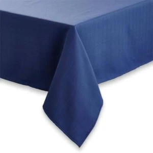 Essential Home Jetta Solid 52 x 70 in. Rectangular Fabric Tablecloth - Dark Blue - Picture 1 of 2