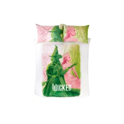 Wicked Doppio Copripiumino e Federa Set Glinda Elphaba Bambini Letto Ufficiale - Immagine 1 di 4