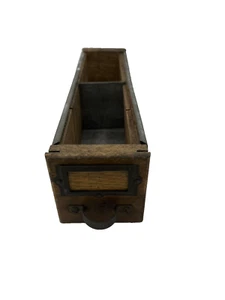 Wood Metal Drawer With Divider Hardware Farm Store Desk Rustic Primitive Box VTG - Imagen 1 de 12