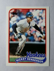 1989 Topps Tiffany - Rickey Henderson - New York Yankees - #380 CENTERED