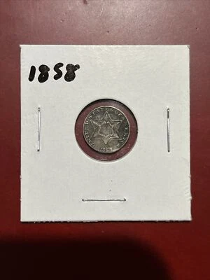 1858 Three Cent Silver - XF *Sharp Detail* - Image 1 of 4