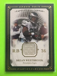 Brian Westbrook 2008 Upper Deck Masterpieces Jersey Relic Philadelphia Eagles - Picture 1 of 2
