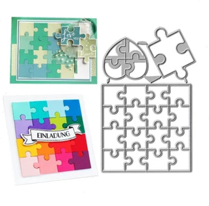 Square Jigsaw Puzzle Cutting Dies,Love Heart Jigsaw Puzzle Die Cuts Metal Emboss - Picture 1 of 6