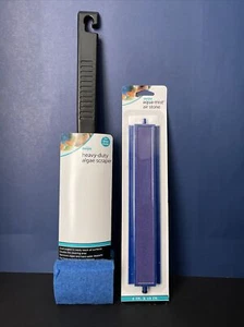 Fish Aquarium Tank Heavy Duty Algae Scraper Cleaning Tool & Aqua Mist Air Stone - Picture 1 of 12
