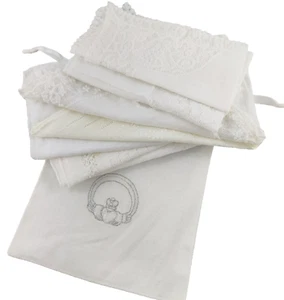 Vintage Handkerchiefs Lace & Embroidered Linen Lawn Cotton Hankies Claddagh Bag - Picture 1 of 10