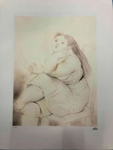 Fernando Botero Lithography Off Set CM 50x65 Signature On Slab With Cert - Picture 1 of 11