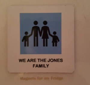 JONES FAMILY PERSONALISED FRIDGE MAGNET (LAST ONE) - M194 F CLEARANCE - Picture 1 of 1