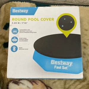 Bestway 8ft Round Fast Set Swimming Pool Cover. CLEANER WATER NO DEBRIS or ALGAE - Picture 1 of 2