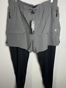 Little Donkey Andy Women's XL Shorts Compression Leggings Combo Gray Black - Picture 1 of 9