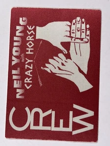 Neil Young Crazy Horse Backstage Pass Crew Ticket Original Cloth Circa 2000's - Imagen 1 de 12