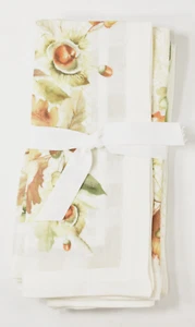 Williams Sonoma Chestnut Linen Napkins Set of 4 Fall Thanksgiving Autumn NWOT - Picture 1 of 6