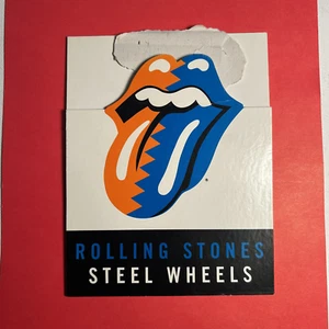 Espositore da banco Rolling Stones ruote in acciaio 1989 cartone - Foto 1 di 9