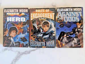 ELIZABETH MOON Lot Serrano Legacy Once Hero Rules Engagement Against The Odds HC - Imagen 1 de 6
