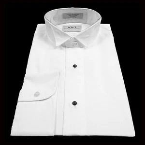 New Boy's Medium White Wing Collar Tuxedo Dress Shirt Formal Wedding  - Picture 1 of 4