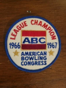 Parche vintage 1966 1967 ABC American Bowling Congress League campeón - Imagen 1 de 2
