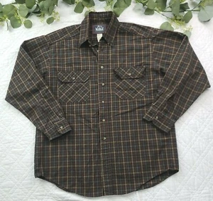 Vintage Woolrich braunes geknöpftes Herrenhemd Made in USA Größe L - Bild 1 von 7