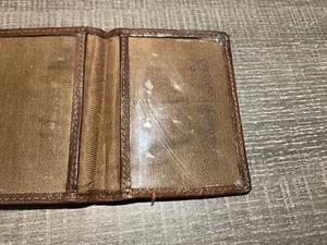 Vintage Brown Genuine Leather Skin Bifold Soft ID/Business/Credit Card Holder - Picture 1 of 5
