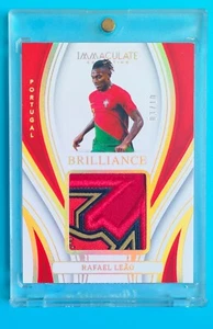 2023-24 Panini Immaculate Soccer Brilliance Gold Rafael Leao Patch 3/10 Portugal - Bild 1 von 2