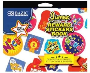 700 pcs Bazic Jumbo Reward Sticker Book Kids Rewards Stationery Supplies ST23 - Picture 1 of 2