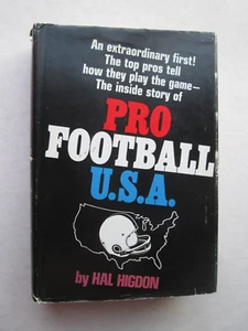 PRO FOOTBALL U.S.A. by Hal Higdon 1968 HCDJ Signed by the Author - Bild 1 von 8
