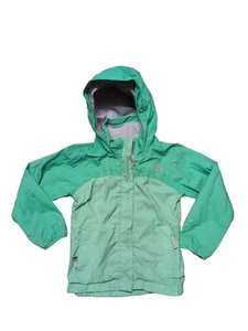 The North Face Hyvent Coat Jacket Windbreaker Girls Extra Small XS Green Hooded - Picture 1 of 12