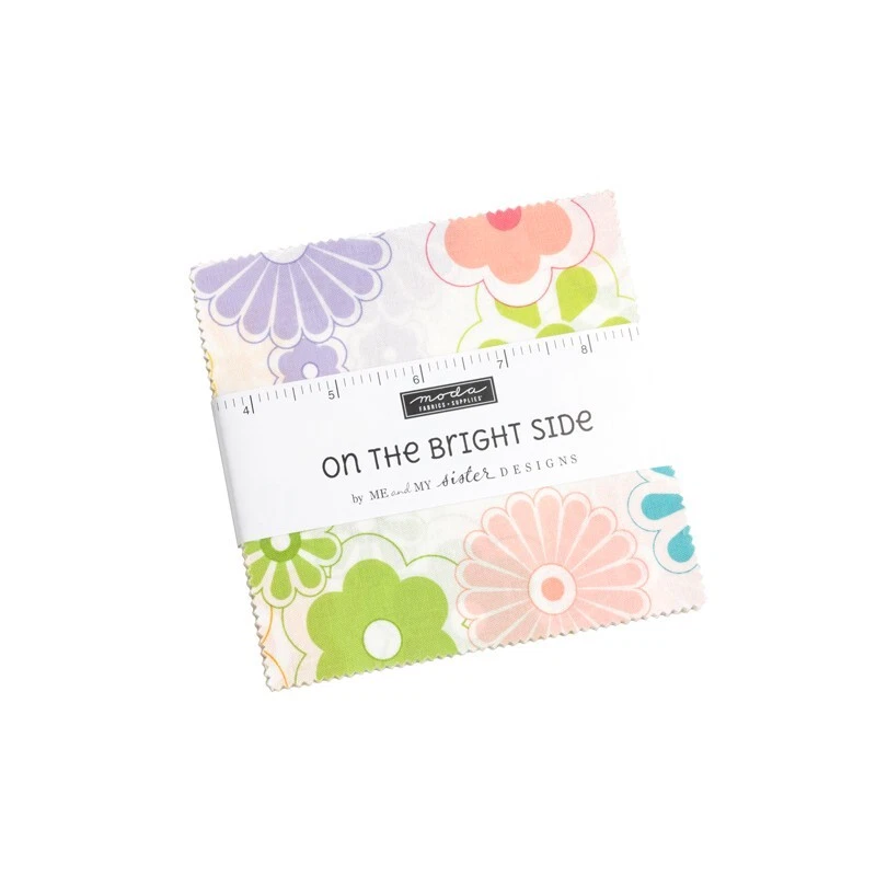 Moda ON THE BRIGHT SIDE Me & My Sister CHARM PACK 42- 5" Quilt Fabric 5" squares - Image 1 of 4