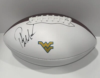 PAT MCAFEE SIGNED FOOTBALL WEST VIRGINIA MOUNTAINEERS PROOF JSA COA - Image 1 of 2