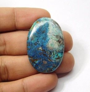 Natural Blue Shattuckite Cabochon Loose Gemstone For Jewelry 63 Cts. ME-9567 - Picture 1 of 3