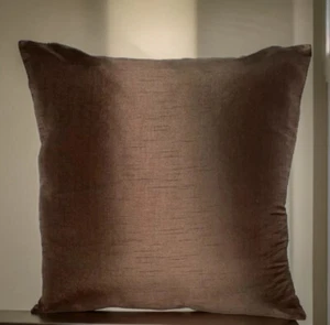 Chocolate Brown Plain Cushion Covers Blackout Durable Fabric 18x18 45cm - Picture 1 of 10